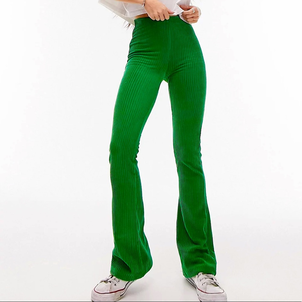 Topshop stretchy cord flared pants